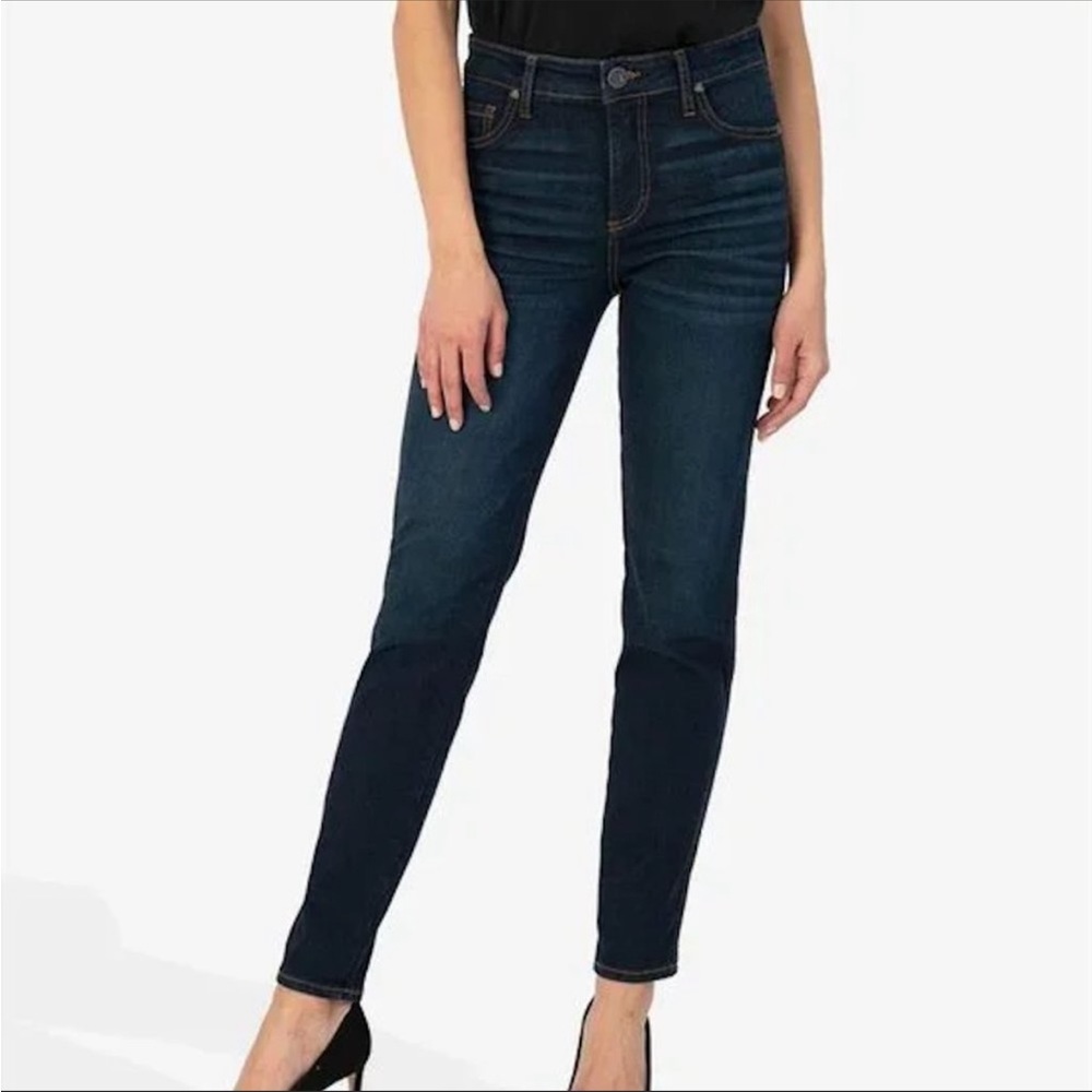 KUT FROM THE KLOTH Diana Skinny Relaxed Fit Jeans in Dark Blue 0